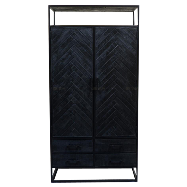 Benoa Opbergkast zwart mango Jax