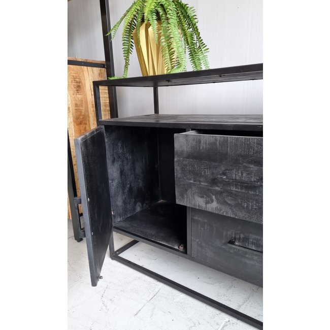 Benoa Dressoir zwart mango Jax klein 150 cm