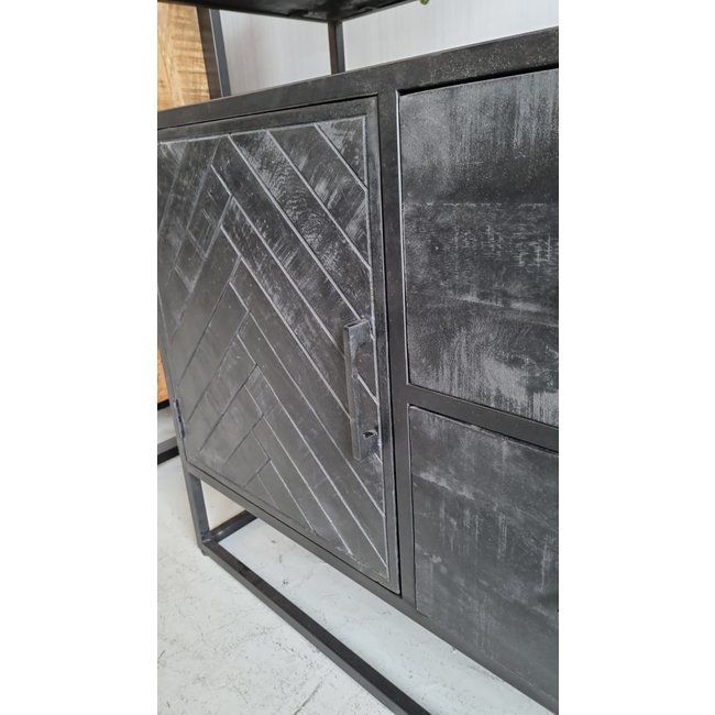 Benoa Dressoir zwart mango Jax klein 150 cm