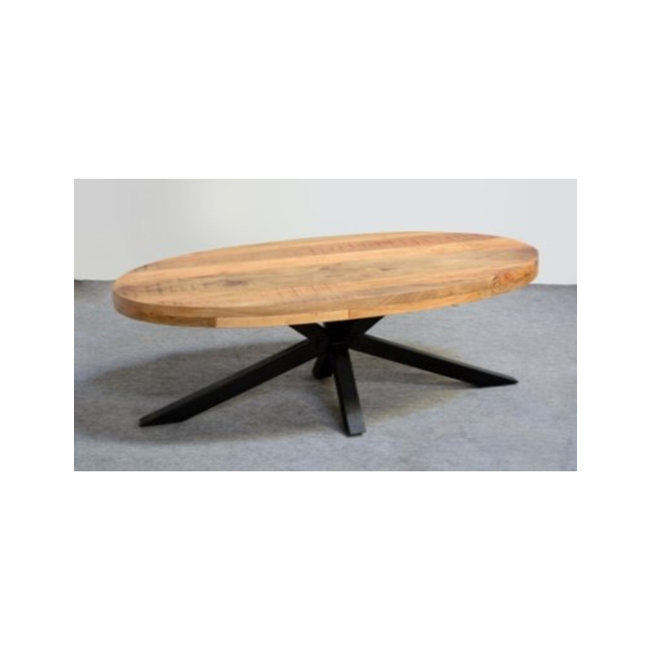 Benoa Salontafel ovaal mango matrix opgedikt blad 3+3 - 130 cm