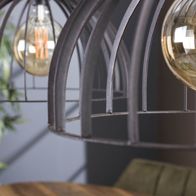 WoonStijl Hanglamp 2L capitol zwart bruin