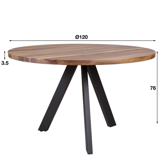 WoonStijl Eetkamertafel Ø120 Daytona