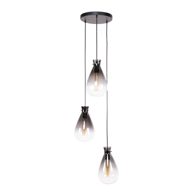 WoonStijl Hanglamp 3L nugget shaded