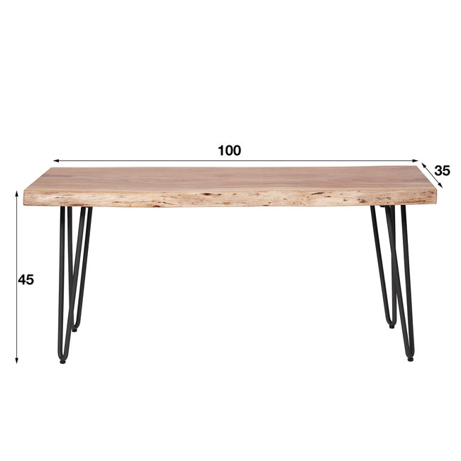 WoonStijl Eetbank edge 100 cm