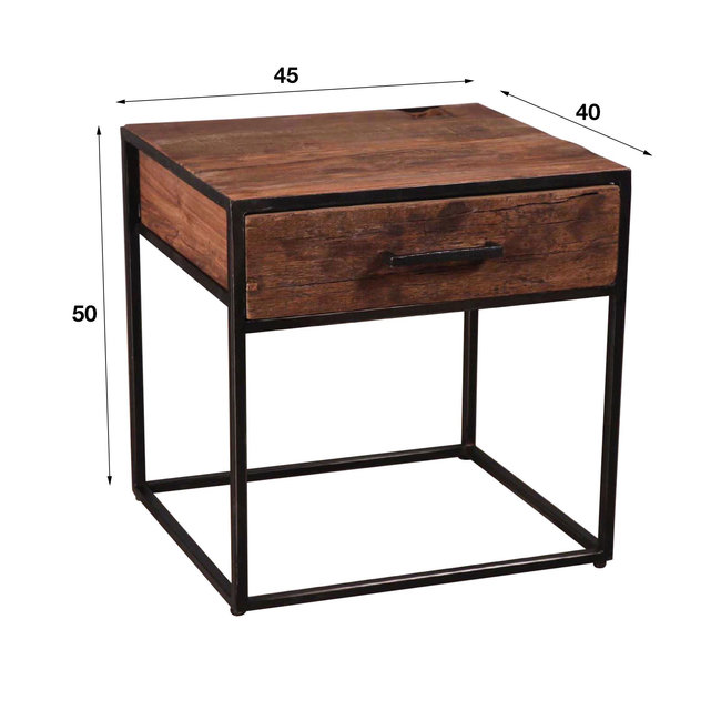 WoonStijl Nachtkastje / bijzettafel Float 1 lade