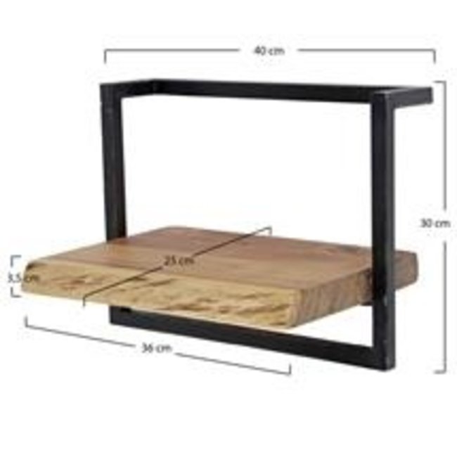 WoonStijl Wandplank Live Edge 40 cm