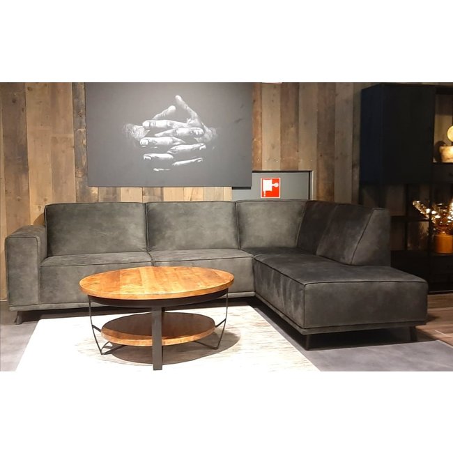 Wildeboer v/d Weide Hoekbank Oklahoma 2,5 zits met ottomane links Velvet Graphite