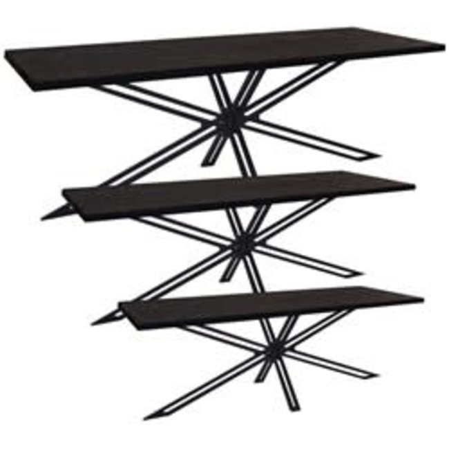 Benoa Eettafel Yana zwart mango - Diverse afmetingen