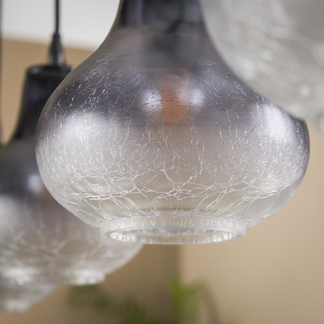 WoonStijl Hanglamp 4L kegel glass