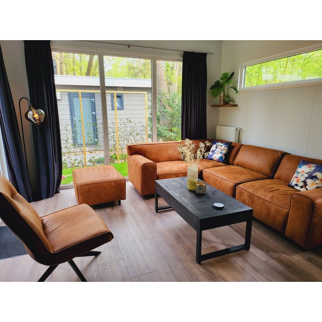 Benoa Salontafel Industrial zwart Mango met lades