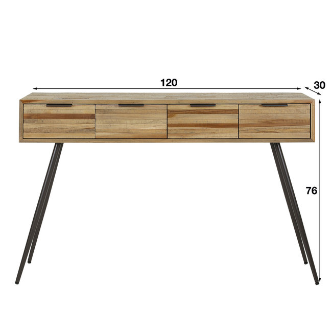 WoonStijl Haltafel 4L Teca strip