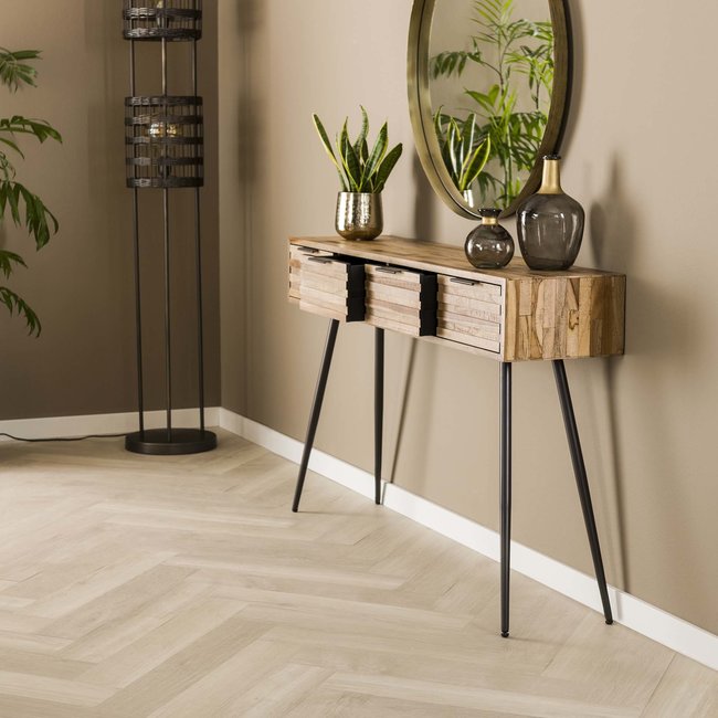 WoonStijl Haltafel 4L Teca strip