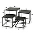 WoonStijl Salontafel set van 4 Teca black