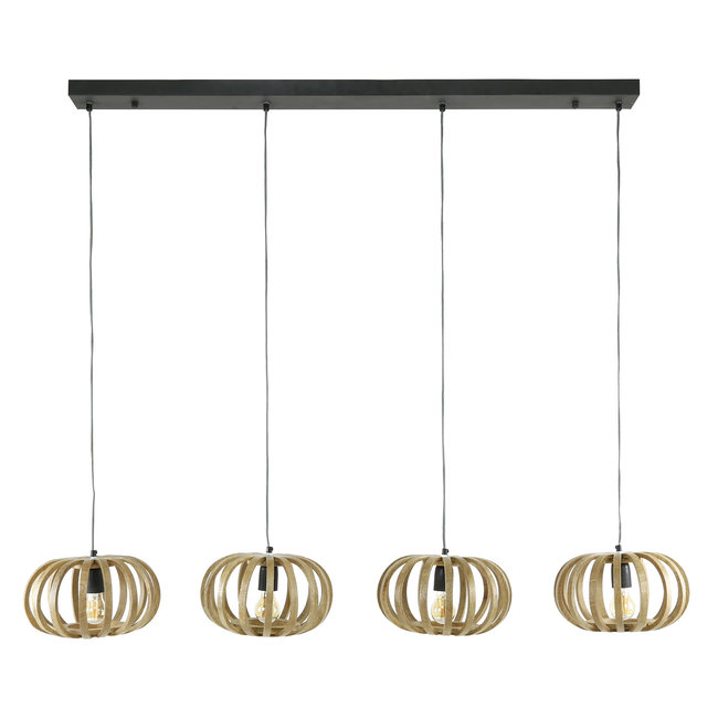 WoonStijl Hanglamp 4L stripes