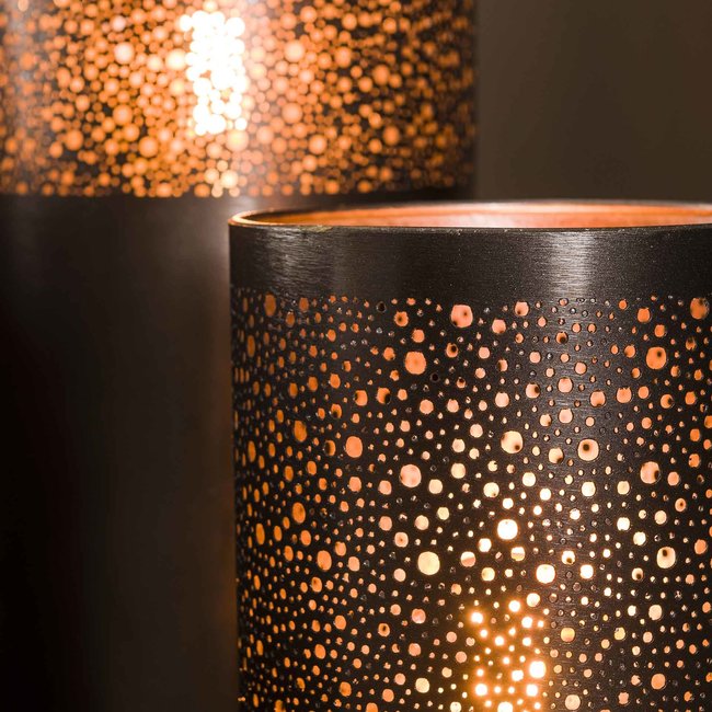 WoonStijl Vloerlamp Ø20 cilinder 60cm / Zwart nikkel