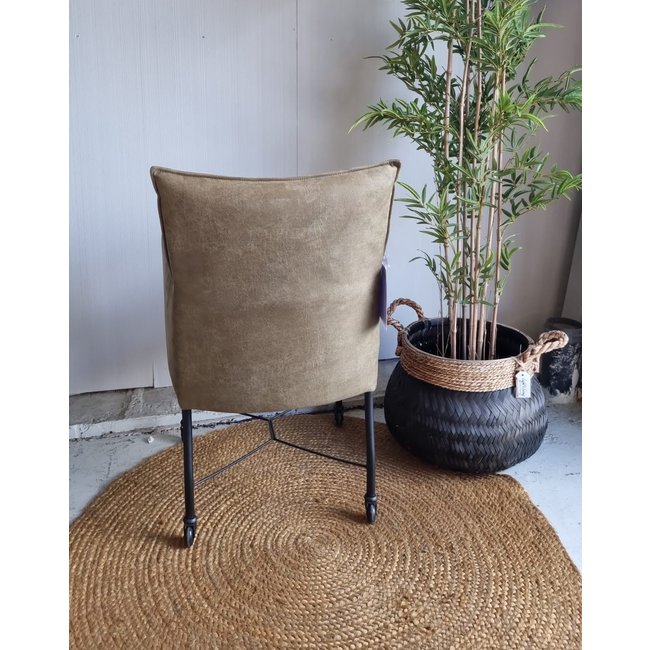 Benoa Eettafelstoel Maastricht - Cognac, bruin, antraciet en groen