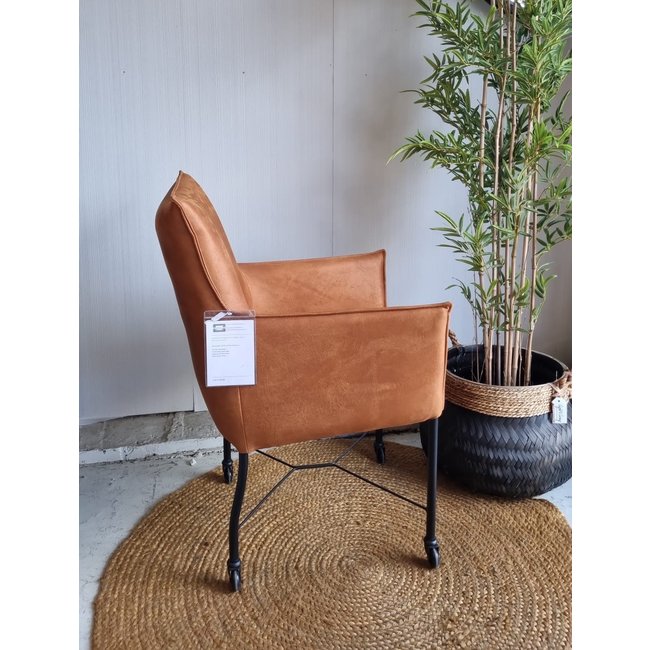 Benoa Eettafelstoel Maastricht - Cognac, bruin, antraciet en groen