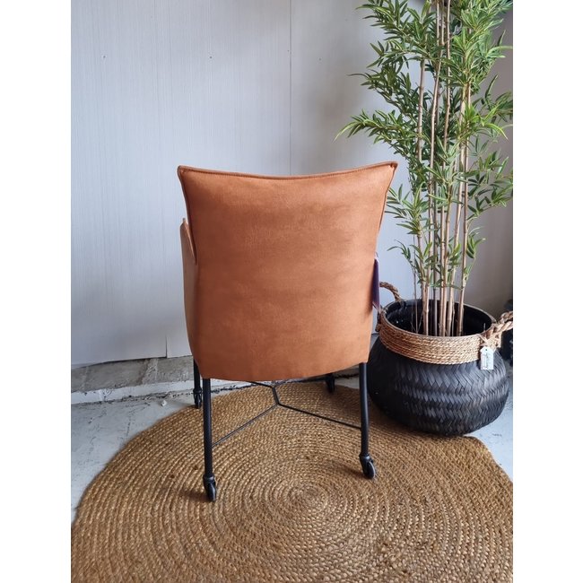 Benoa Eettafelstoel Maastricht - Cognac, bruin, antraciet en groen