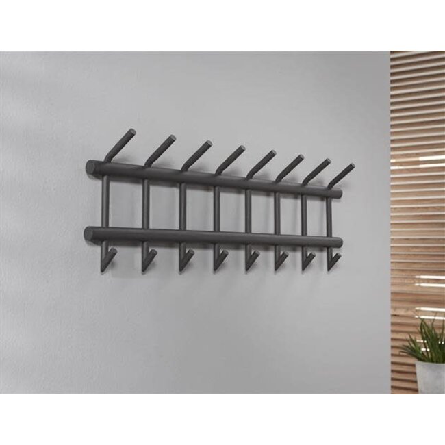 WoonStijl Garderobe 8 haaks breed ronde buis