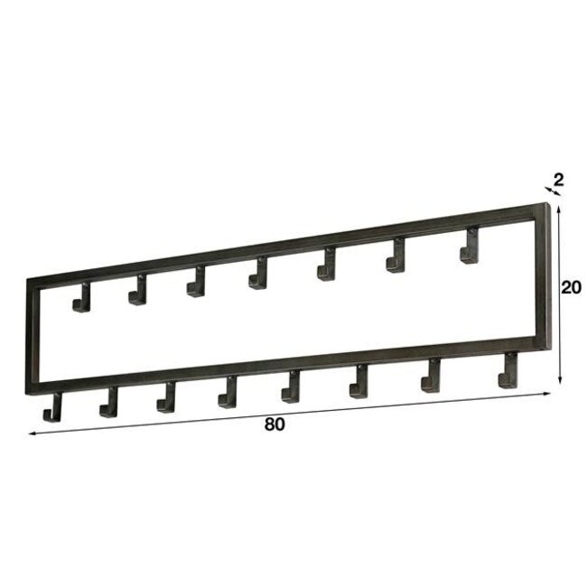 WoonStijl Kapstok industrial 15 haken