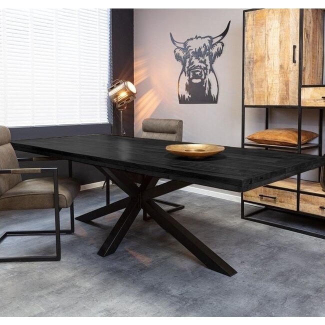 Starfurn Eetkamertafel Denver Black | Rechthoek | 200 cm