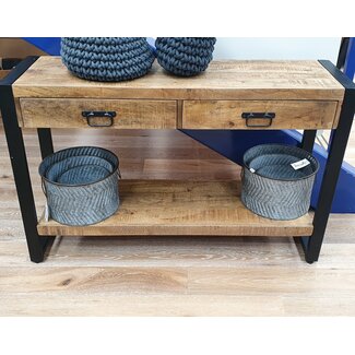 Benoa Sidetable mango met 2 lades en onderblad 120 cm