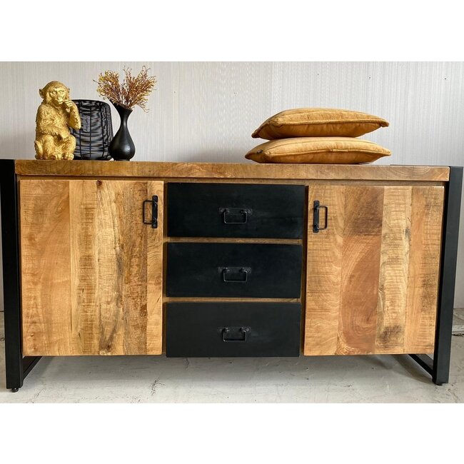 Benoa Dressoir Bas industrieel mango