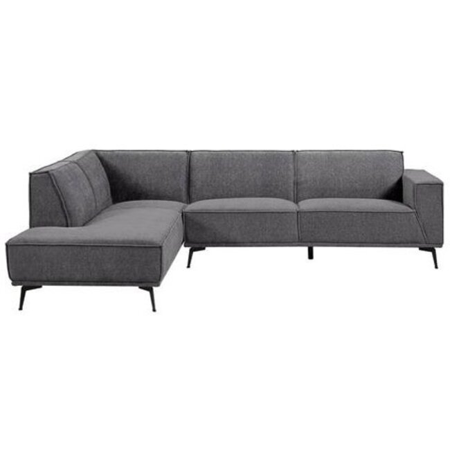 Tower Living Bank Leeds - 2,5 zits + ottomane Links - City 464 Zwart blauw