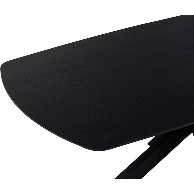 MySons Eettafel Akagi Acacia Deens ovaal zwart 210 cm