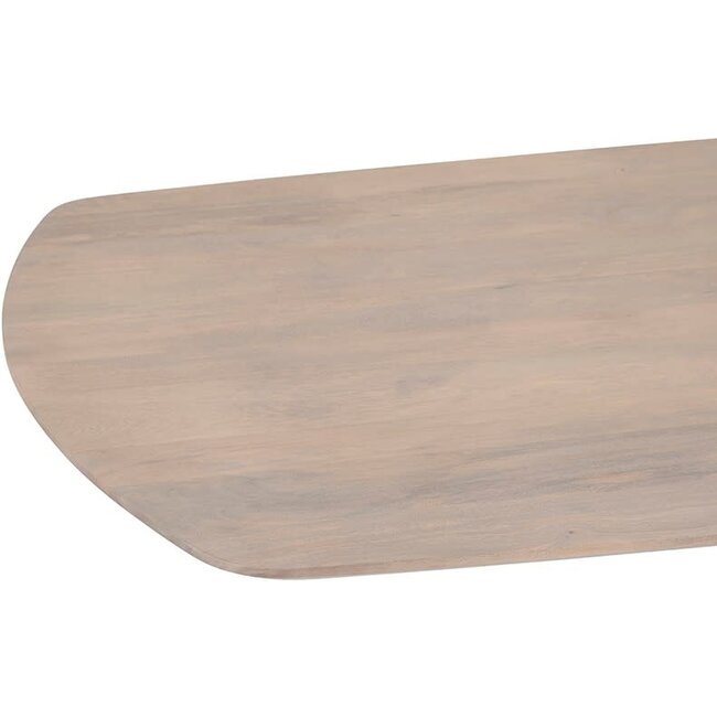 MySons Eettafel Akagi Mango deens ovaal asblond 180 cm