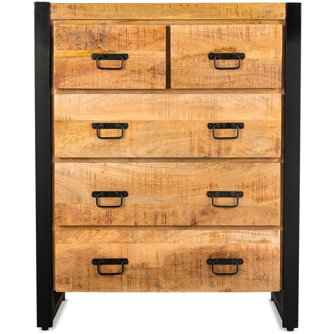 Benoa Ladekast Industrial Mango met 5 lades