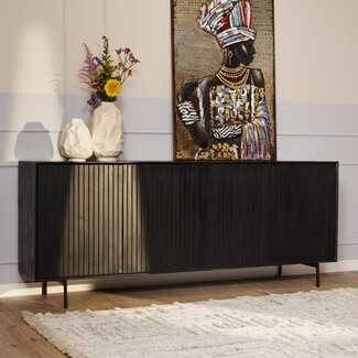 Starfurn Dressoir Madison Mango Black | 210 cm