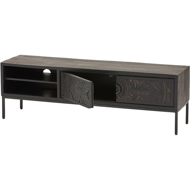 MySons TV meubel Carvin  160 cm met 2 deuren en 2 open vakken