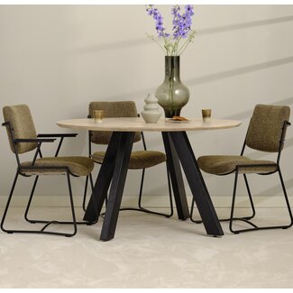 MySons Eettafel Entaku Mango rond 130 cm asblond