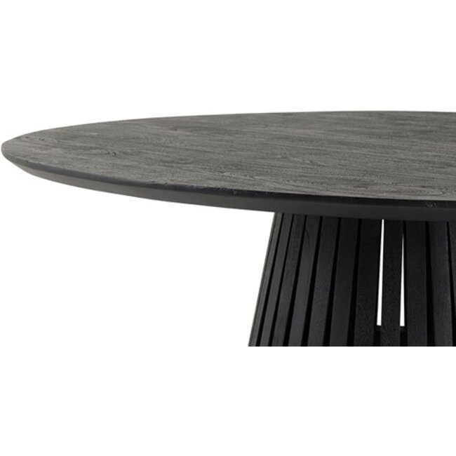 MySons Eetkamertafel Burundi Acacia zwart Ø 130 cm
