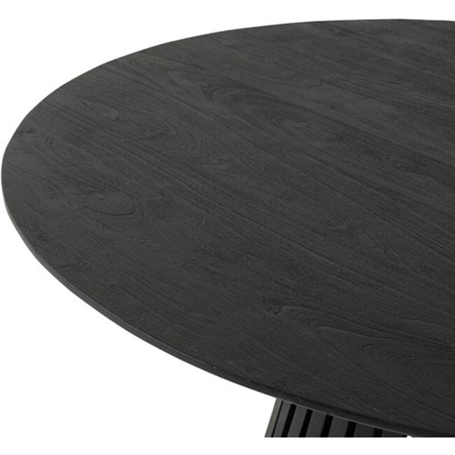 MySons Eetkamertafel Burundi Acacia zwart Ø 120 cm