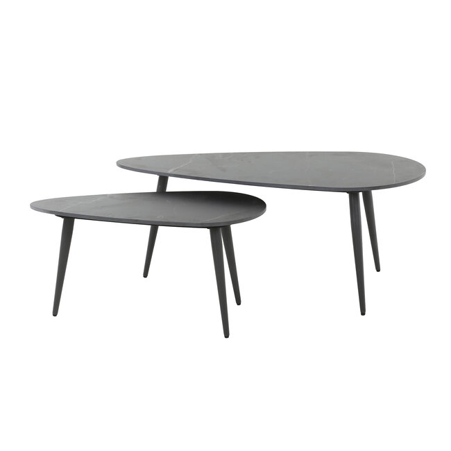 WoonStijl Salontafel set van 2 niervormig ceramic