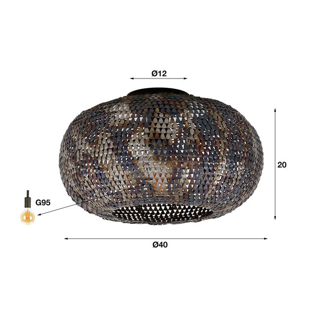 WoonStijl Plafondlamp Ø40 armor