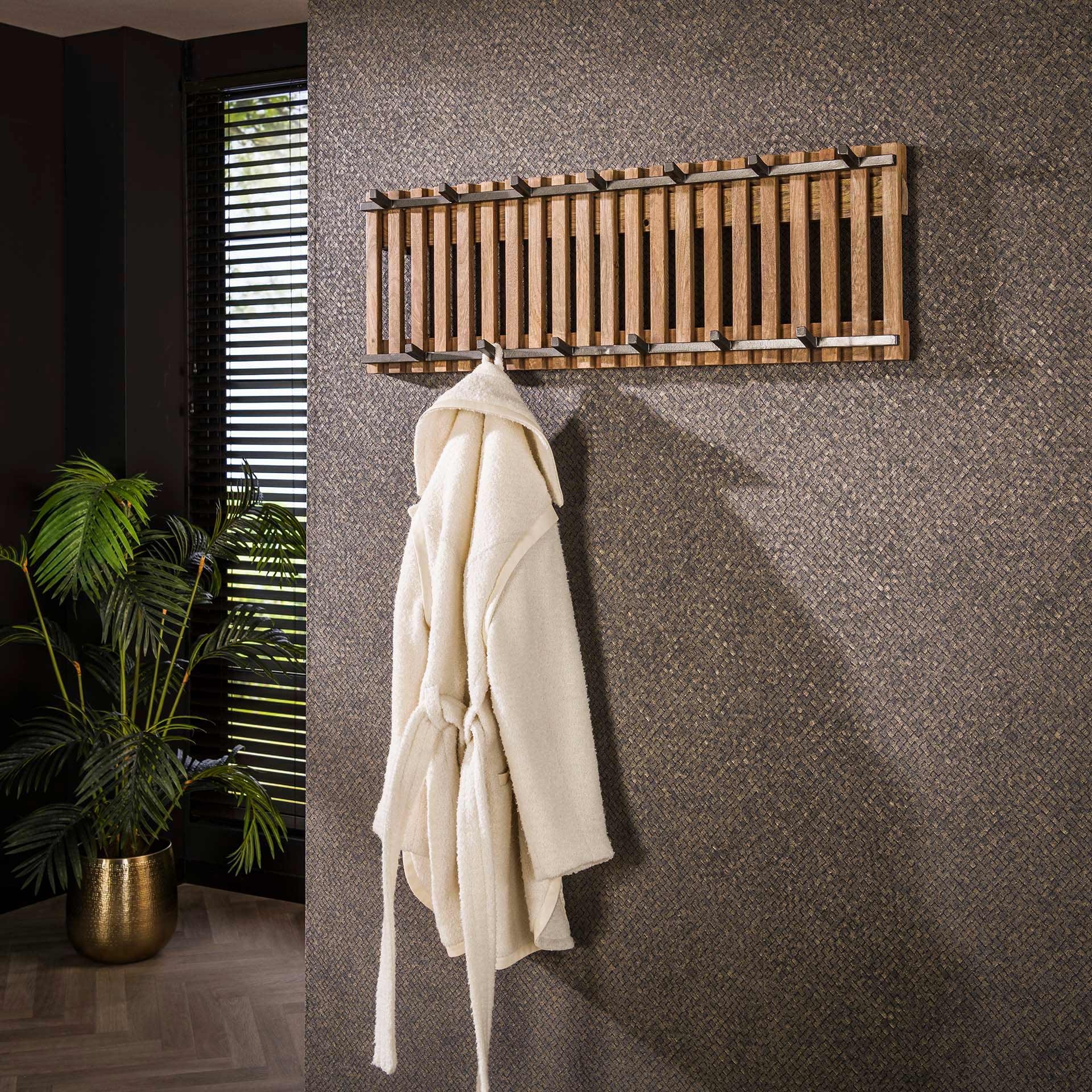 LifestyleFurn Industriële kapstok - Met haken en hangers - 80 cm