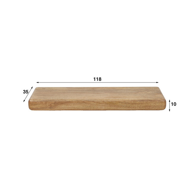 WoonStijl Wandplank Sleek mango 118 cm