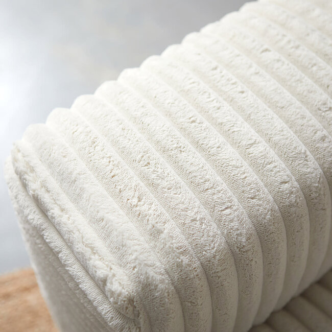 Pepp Hoekbank Uno chaise longue links - Velvet rib cream