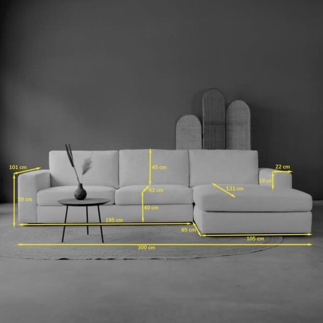 Pepp Hoekbank Uno chaise longue rechts - Modesto 492