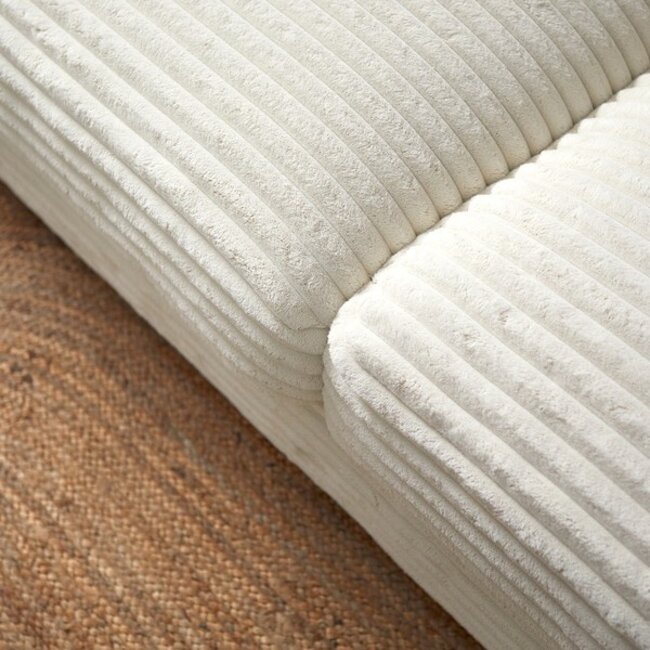 Pepp Hoekbank Uno chaise longue rechts - Velvet rib cream