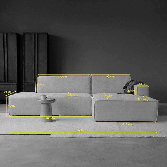 Pepp Hoekbank Enzo Chaise longue links - Legend 2 naturel