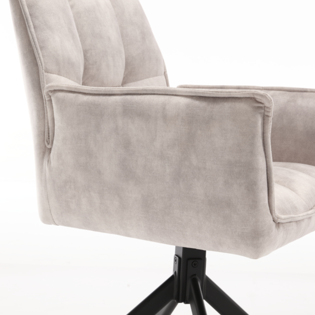 Starfurn Eettafelstoel Dani velvet champagne