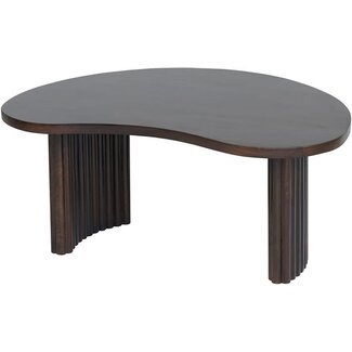 Nijwie Salontafel Firenze - boonvormig  - 85 cm - Walnoot