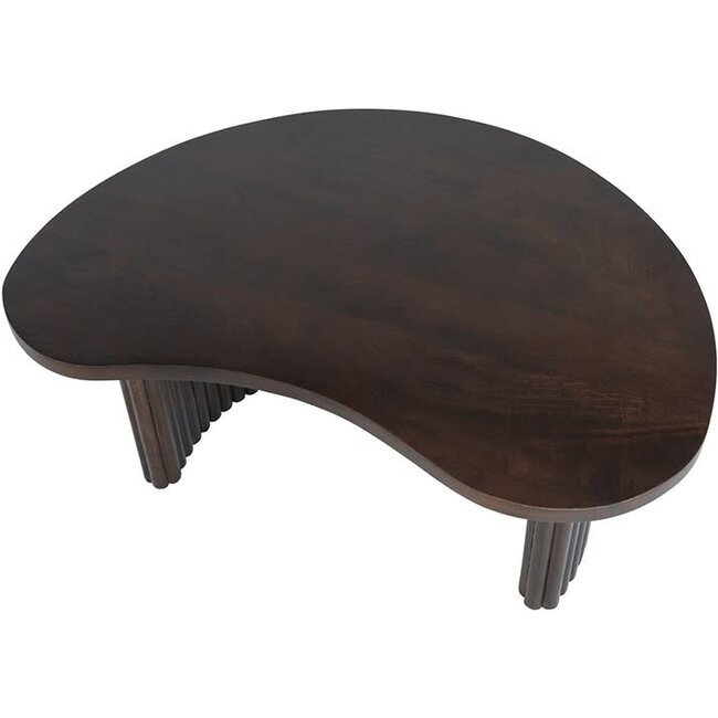 Nijwie Salontafel Firenze - boonvormig  - 85 cm - Bruin