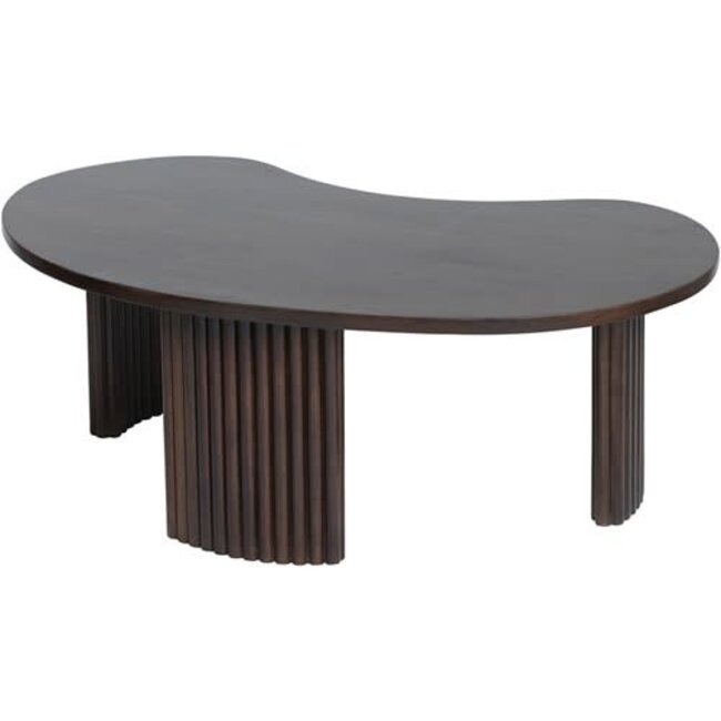 Nijwie Salontafel Firenze - boonvormig  - 125 cm - Bruin