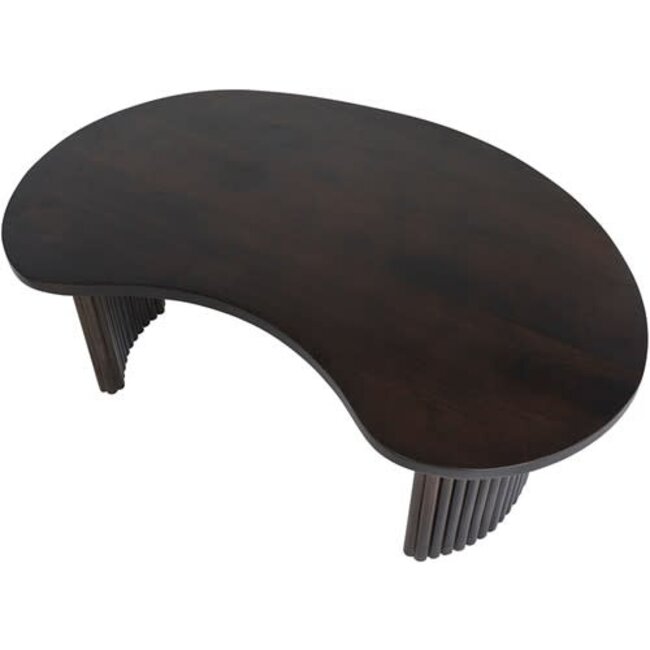 Nijwie Salontafel Firenze - boonvormig  - 125 cm - Bruin