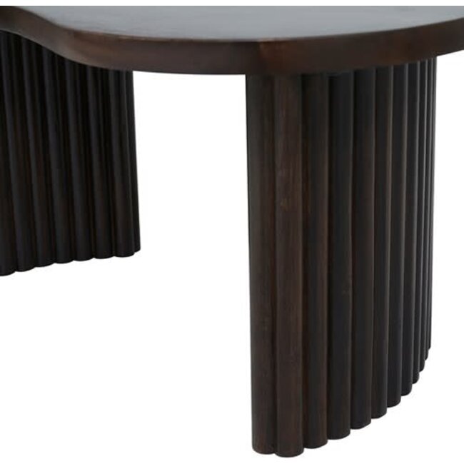 Nijwie Salontafel Firenze - boonvormig  - 125 cm - Bruin